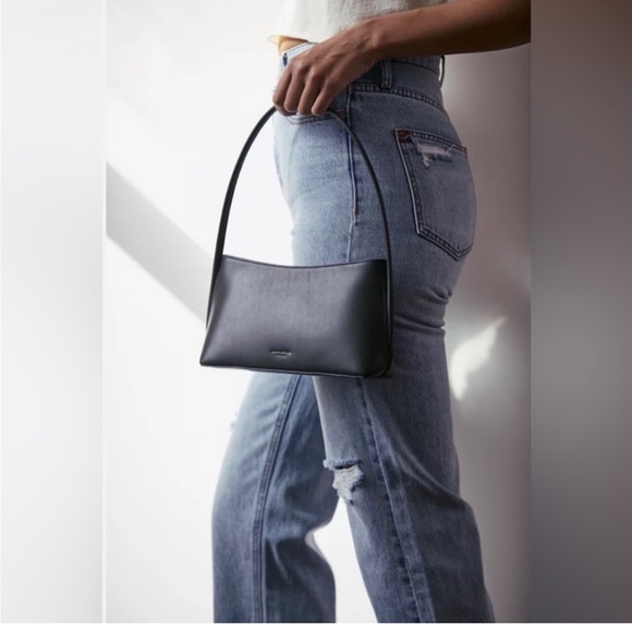 Vagabond Verona Black Leather Bag handbag purse minimal slim shoulder strap NWT - Picture 5 of 12